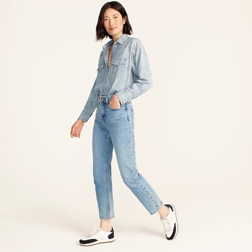 J.Crew High-rise '90s classic straight jean in Scuttle wash Size 28